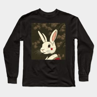 Japanese Samurai Warrior of the Mini Rex Rabbit Long Sleeve T-Shirt